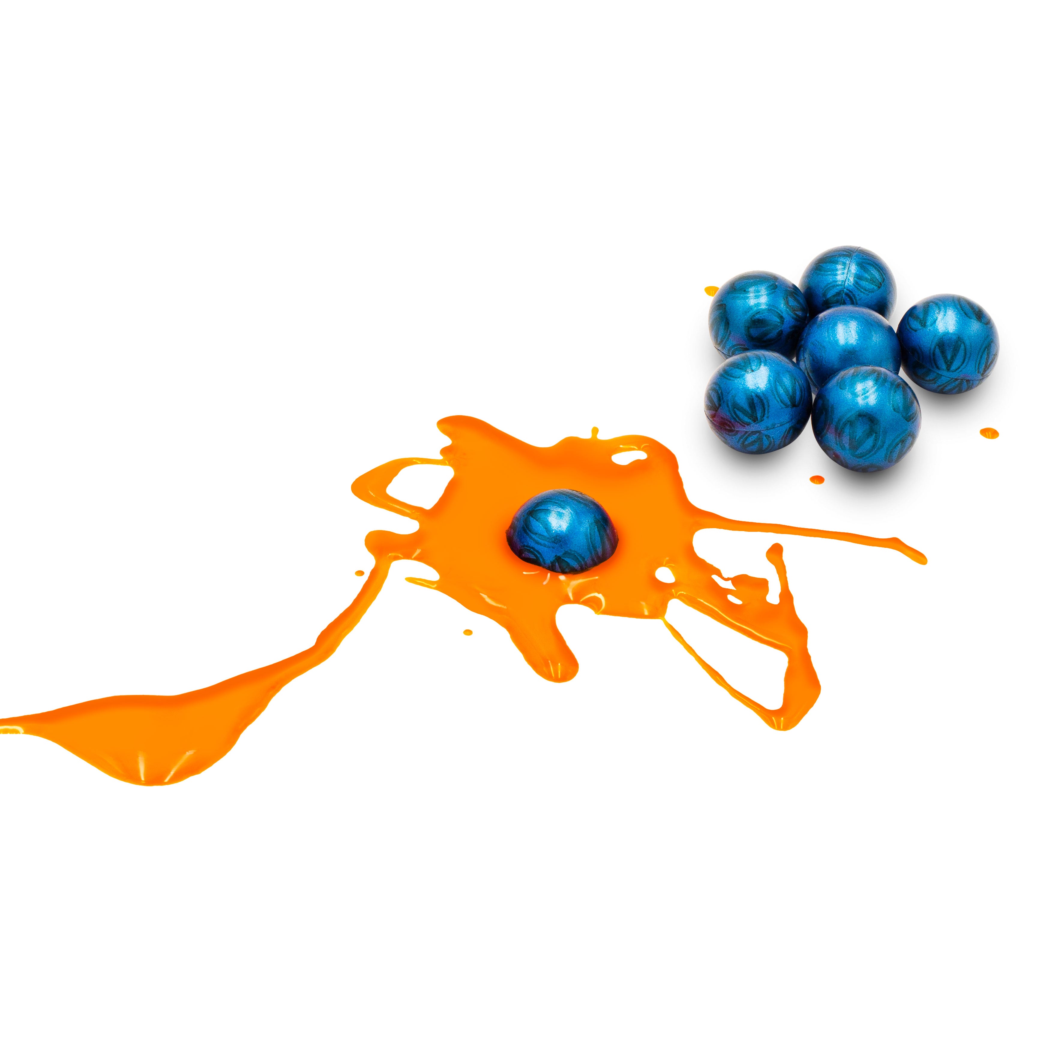 120 Cases - Ace Paintballs - Blue V-Logo Shell / Orange Fill