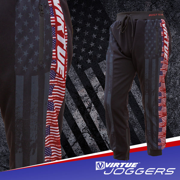 Virtue Jogger Pants - Patriot Flag - Black