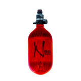 Ninja Paintball Lite Carbon Fiber Compressed Air Tank w/ Pro V2 Reg - Translucent Red 68/4500
